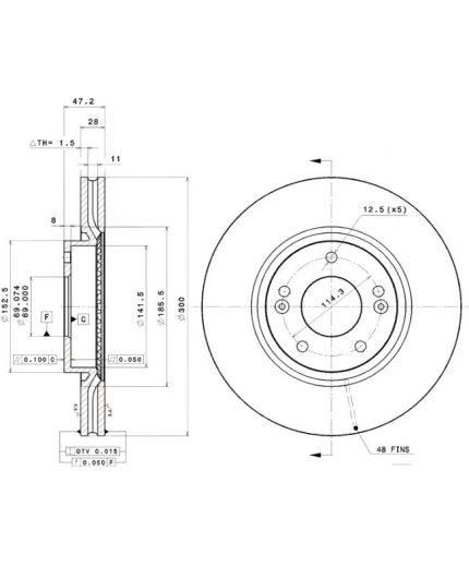 BREMBO Тормозной диск передний Фото 3