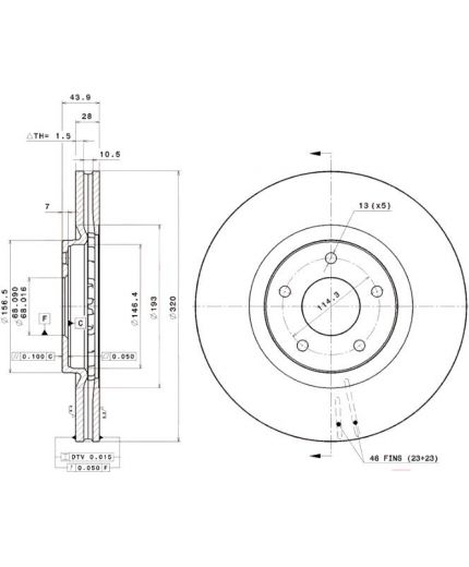 BREMBO Тормозной диск передний Фото 2