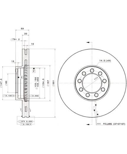BREMBO Тормозной диск передний Фото 3