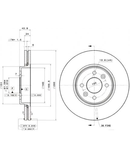 BREMBO Тормозной диск передний Фото 2