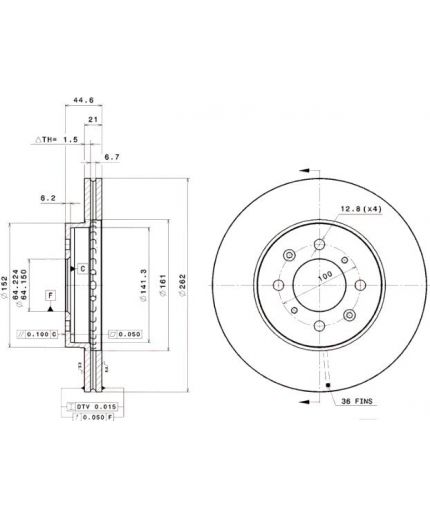 BREMBO Тормозной диск передний Фото 2