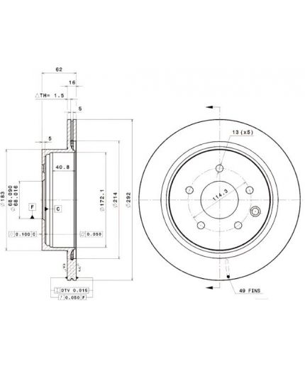 BREMBO Тормозной диск задний Фото 2
