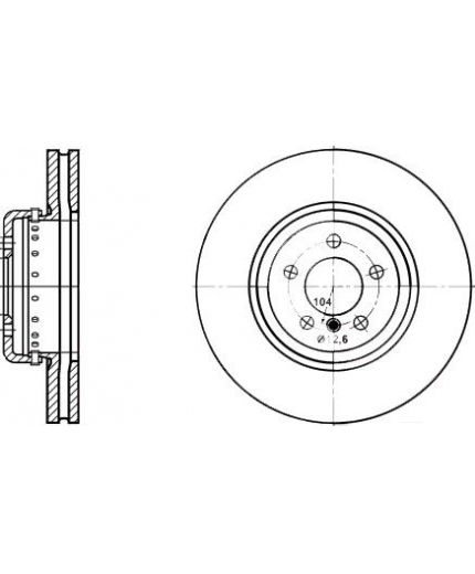ATE Тормозной диск передний (двухсоставной) Фото 2