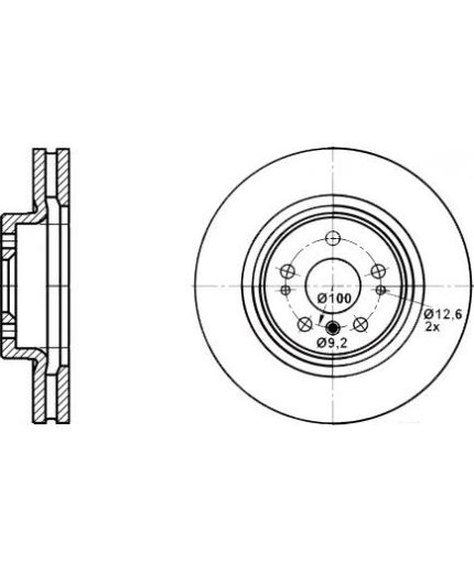 ATE Тормозной диск передний Фото 2