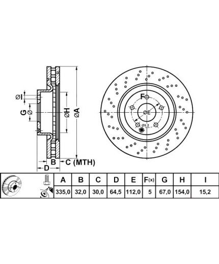 ATE Тормозной диск передний Фото 2