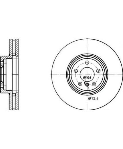 ATE Тормозной диск передний Фото 2