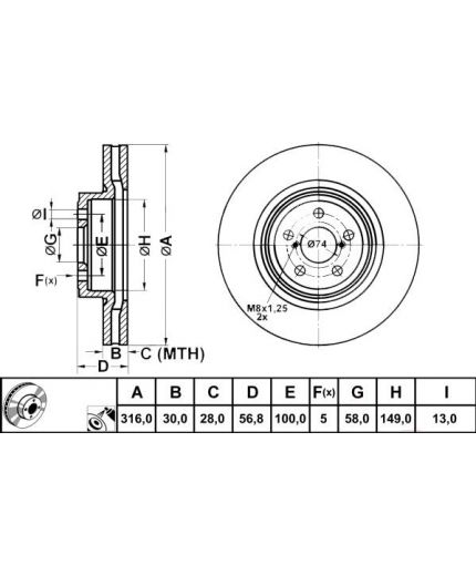 ATE Тормозной диск передний Фото 2