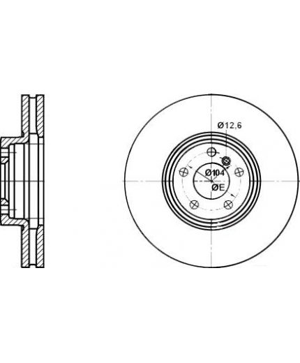 ATE Тормозной диск передний Фото 2