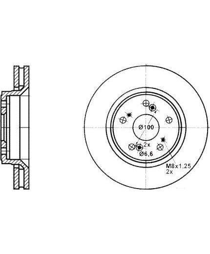 ATE Тормозной диск передний Фото 2