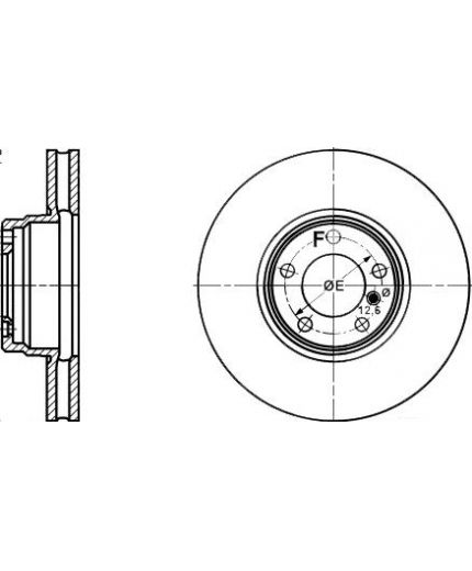 ATE Тормозной диск передний Фото 2