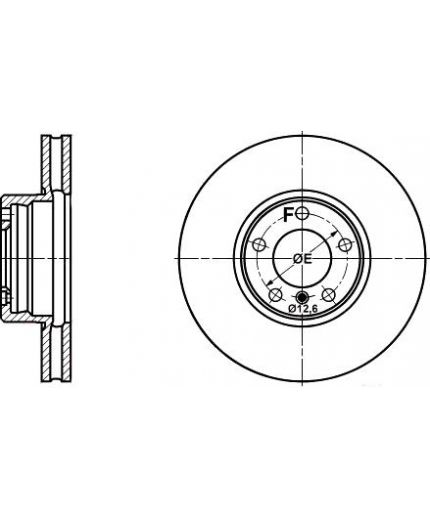 ATE Тормозной диск передний Фото 2