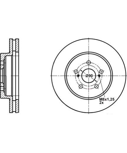 ATE Тормозной диск передний Фото 2