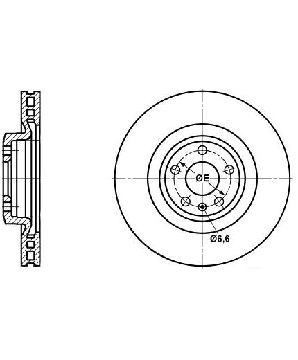 ATE Тормозной диск передний Фото 2