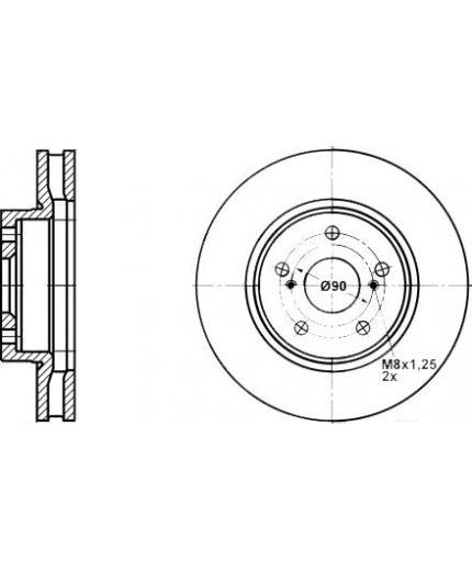 ATE Тормозной диск передний Фото 2