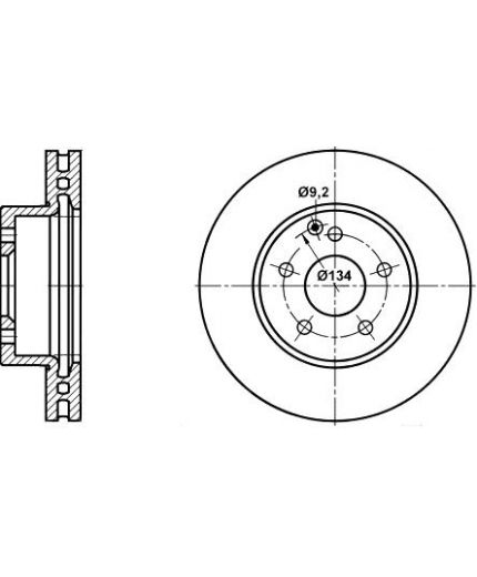 ATE Тормозной диск передний Фото 2