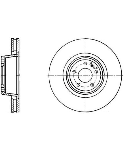 ATE Тормозной диск передний Фото 2
