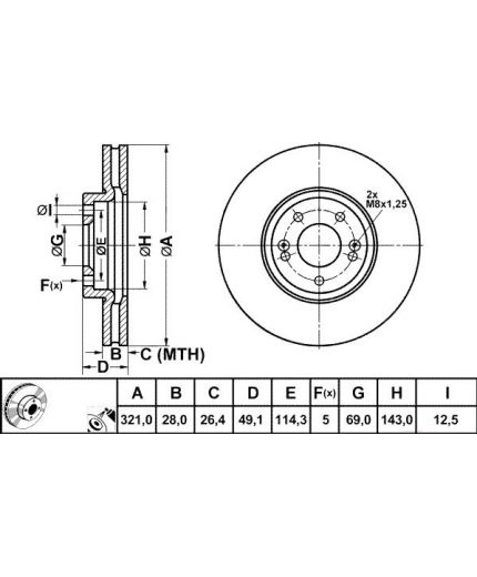ATE Тормозной диск передний Фото 2