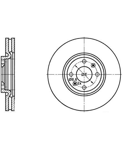ATE Тормозной диск передний Фото 2