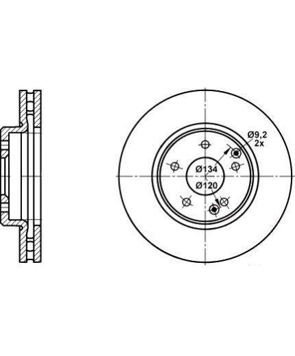 ATE Тормозной диск передний Фото 2
