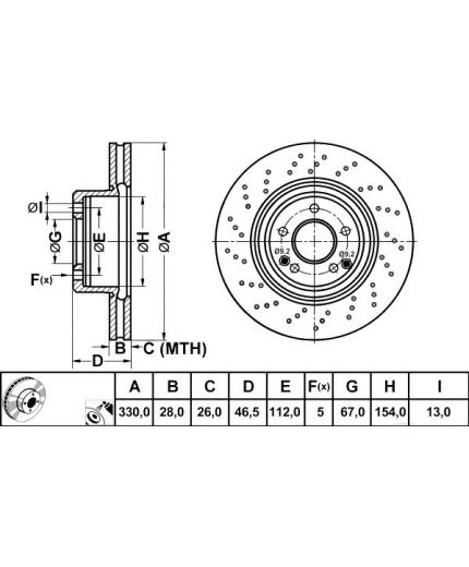 ATE Тормозной диск передний Фото 2