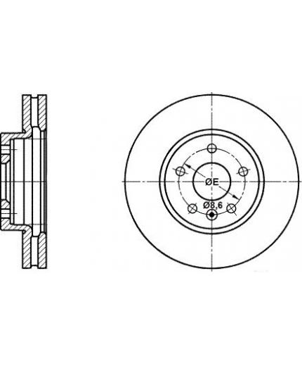 ATE Тормозной диск передний Фото 2