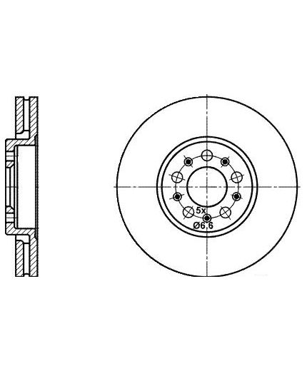 ATE Тормозной диск передний Фото 2