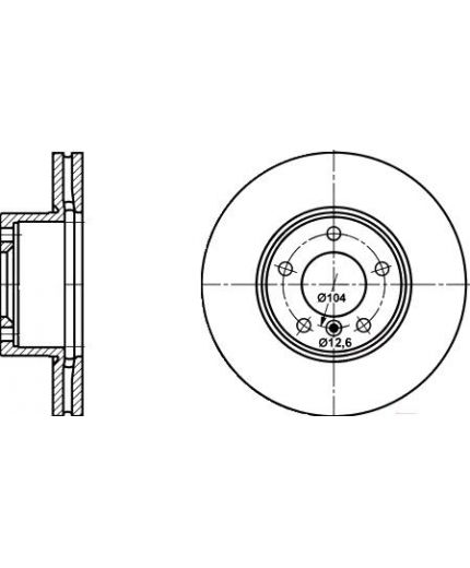 ATE Тормозной диск передний Фото 2