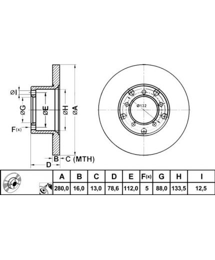 ATE Тормозной диск передний Фото 2