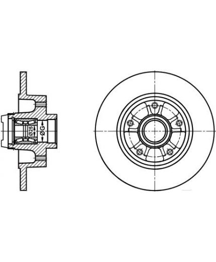 ATE Тормозной диск задний с подшипником ис кольцом под датчик ABS Фото 2