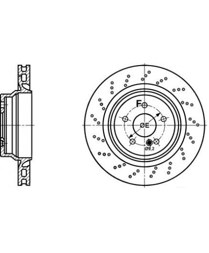 ATE Тормозной диск задний Фото 2