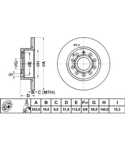 ATE Тормозной диск задний Фото 2