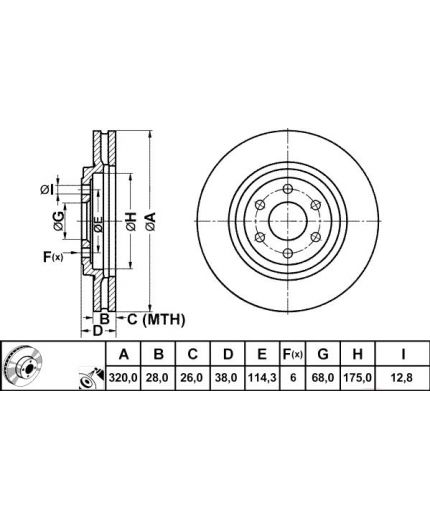 ATE Тормозной диск Фото 2