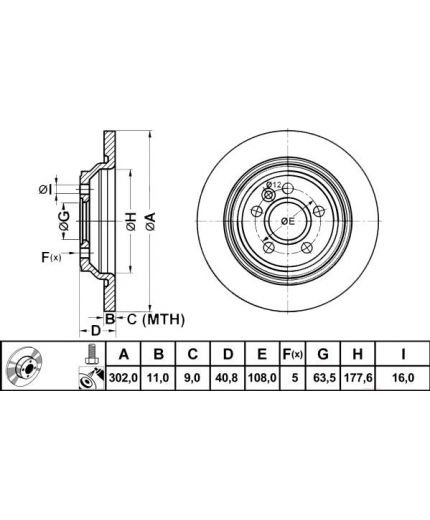 ATE Тормозной диск задний Фото 2