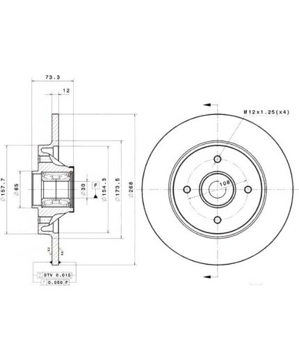 BREMBO Тормозной диск задний Фото 2