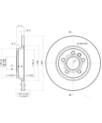 BREMBO Тормозной диск задний Фото 2