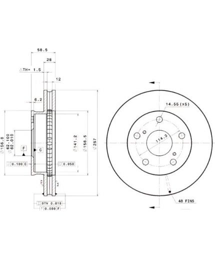 BREMBO Тормозной диск передний Фото 2