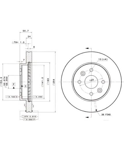BREMBO Тормозной диск передний Фото 2