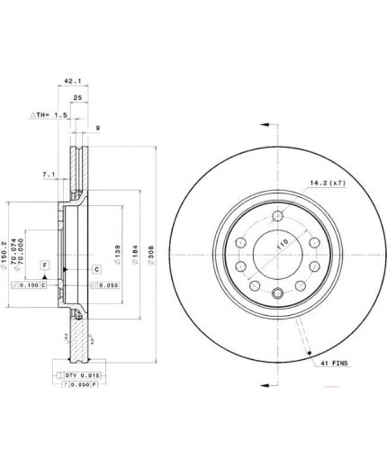BREMBO Тормозной диск передний Фото 2