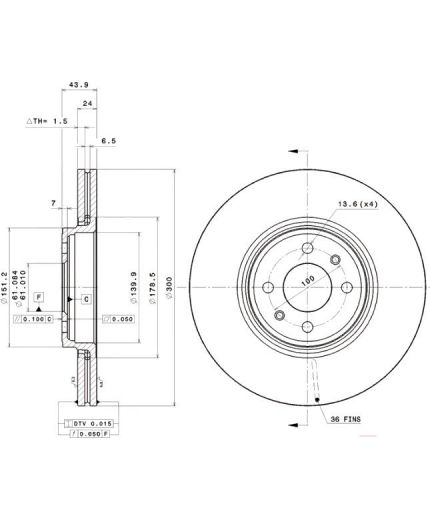 BREMBO Тормозной диск передний Фото 2