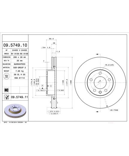 BREMBO Тормозной диск передний Фото 2