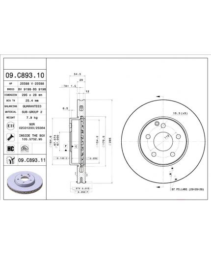 BREMBO Тормозной диск передний Фото 2
