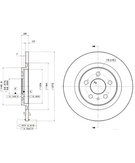 BREMBO Тормозной диск задний Фото 2