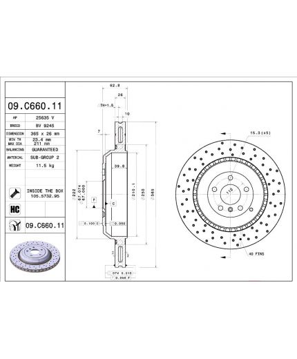 BREMBO Тормозной диск задний Фото 2