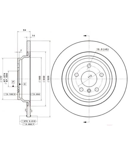 BREMBO Тормозной диск задний Фото 3