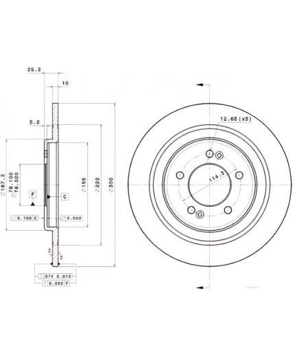 BREMBO Тормозной диск задний Фото 2