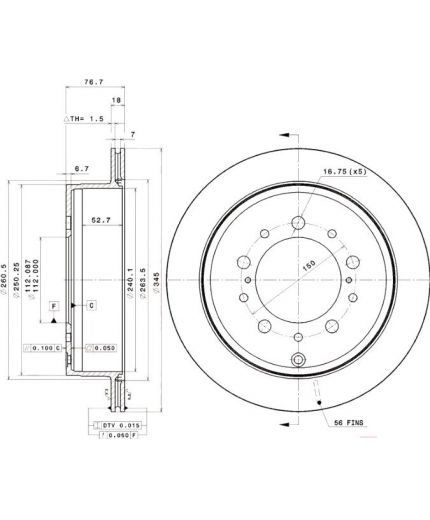 BREMBO Тормозной диск задний Фото 2