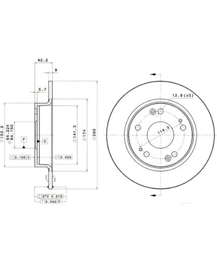 BREMBO Тормозной диск задний Фото 3