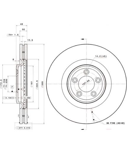 BREMBO Тормозной диск передний Фото 2