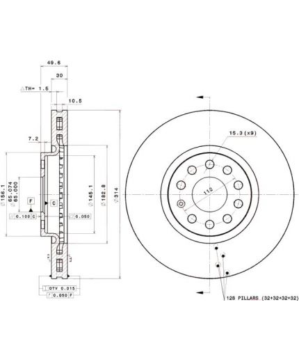 BREMBO Тормозной диск передний Фото 2