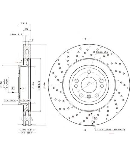 BREMBO Тормозной диск передний Фото 2